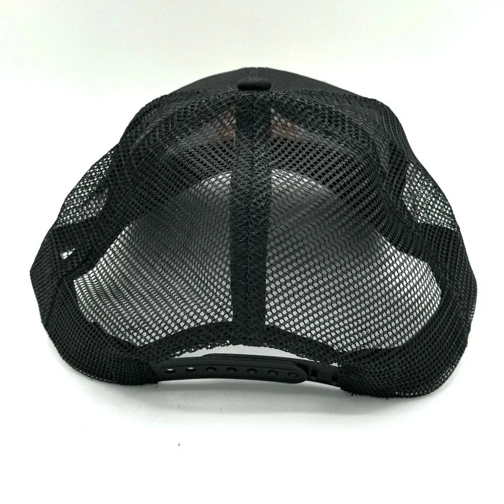 BULLEIT FRONTIER WHISKEY Black Trucker Hat Polyester Mesh and Cotton Adjustable - Picture 6 of 7